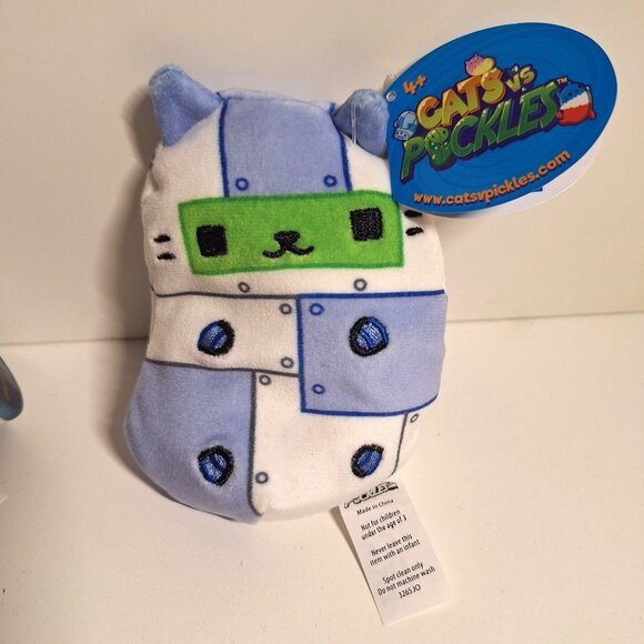 Cyborg Cat 505 Dogs vs Squirls 021 Sniper Cats Vs Pickles Beanie Plush Lot - Picture 2 of 10